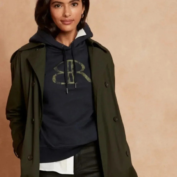 Banana Republic Logo Hoodie Sweatshirt - Picture 1 of 10